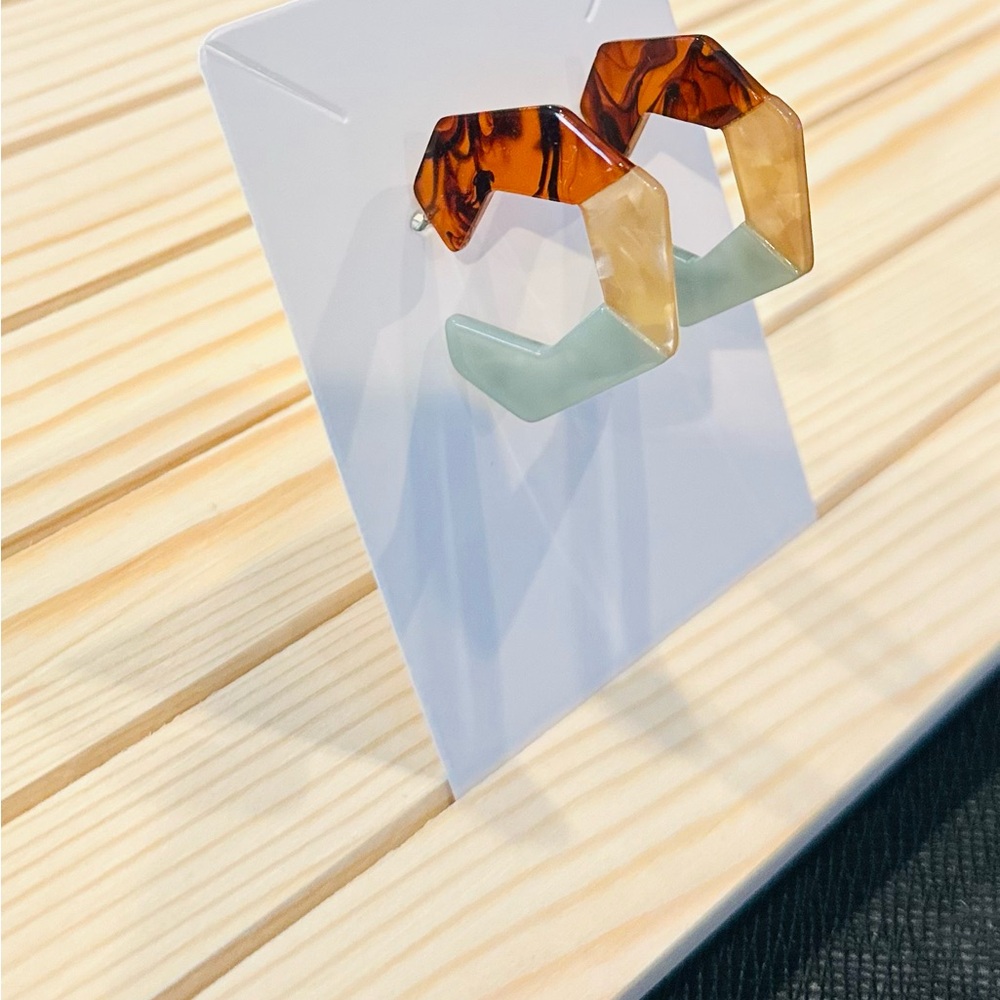 Geometric Multicolor Acrylic Earrings